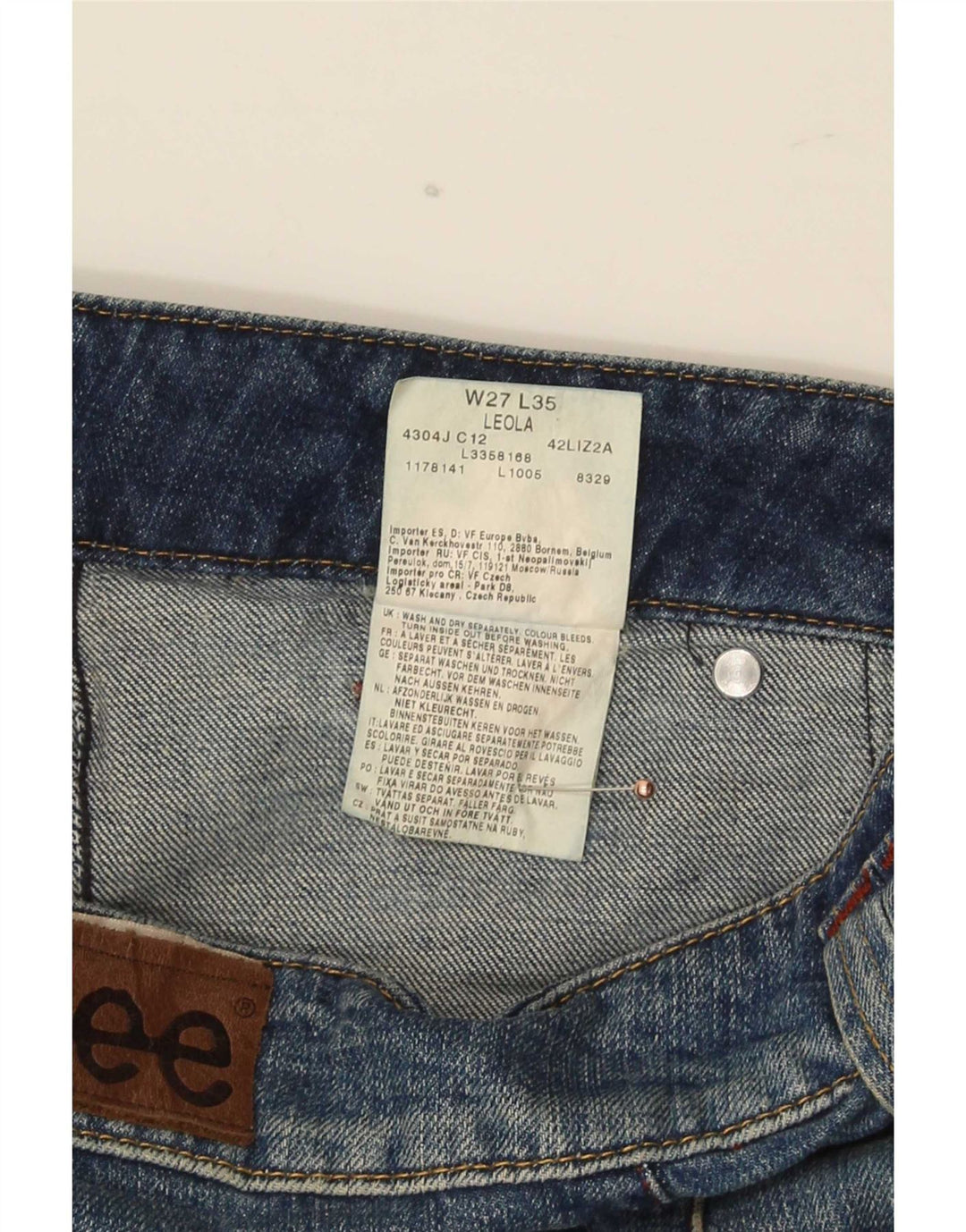 Lee Damen Leola Bootcut Jeans W27 L35 Blaue Baumwolle