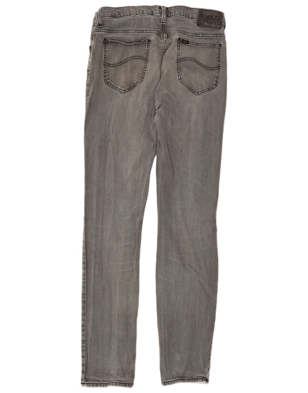 Lee Herren Rider Slim Fit Straight Jeans W34 L34 Graue Baumwolle