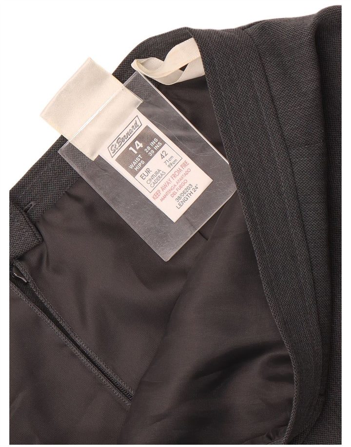 St. Bernard Damen gerader Rock UK 14 Medium W28 Grau Polyester