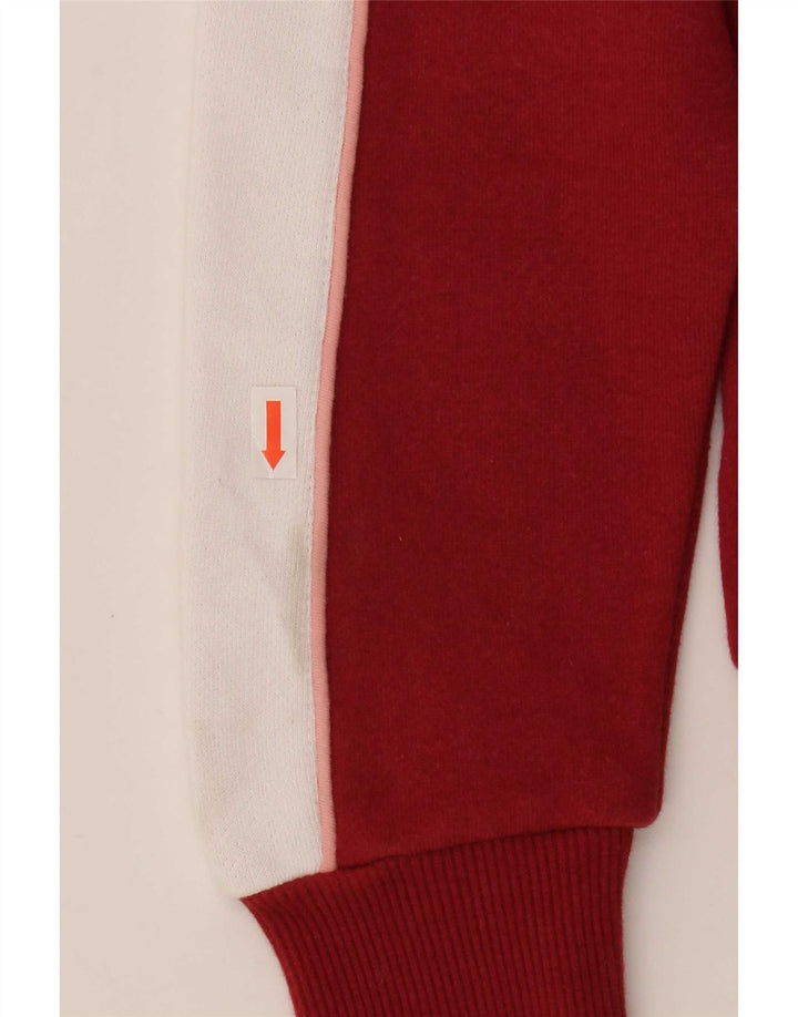 Fila Womens Graphic Oversized Sweatshirt Pullover UK 2 2XS Roter Farbblock