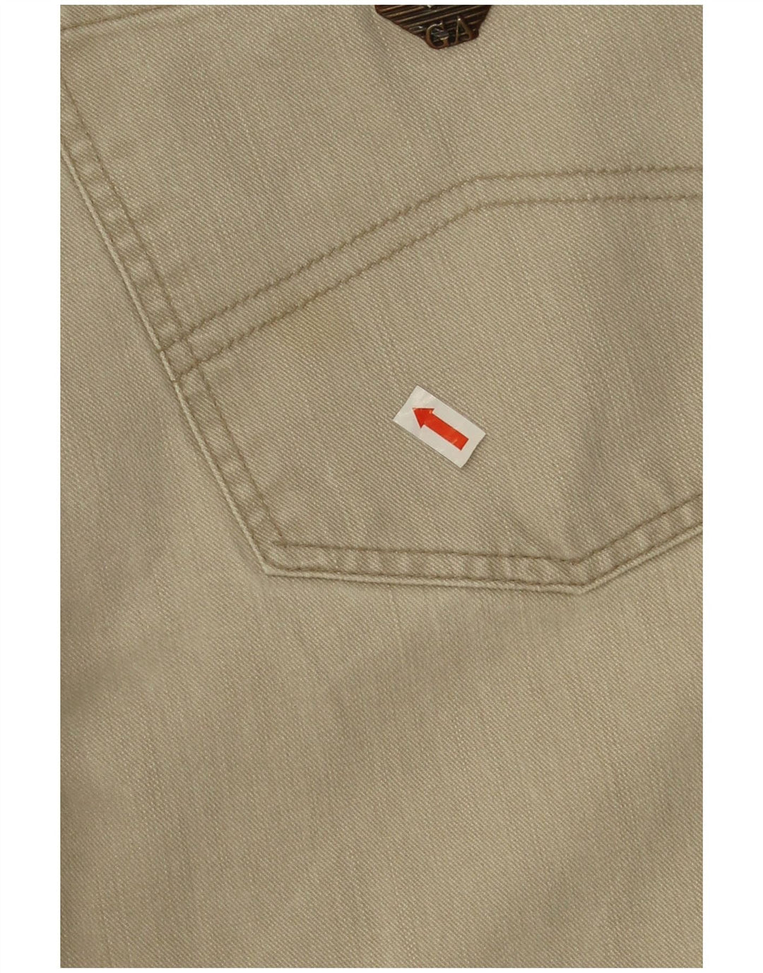 Armani Herren Straight Jeans W36 L28 Beige Baumwolle