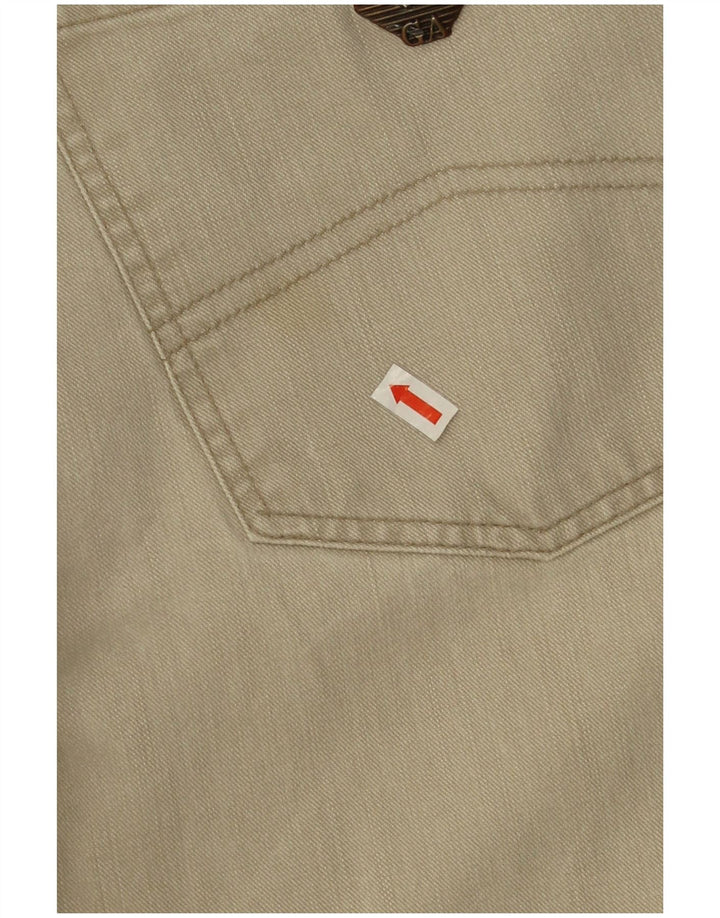 Armani Herren Straight Jeans W36 L28 Beige Baumwolle