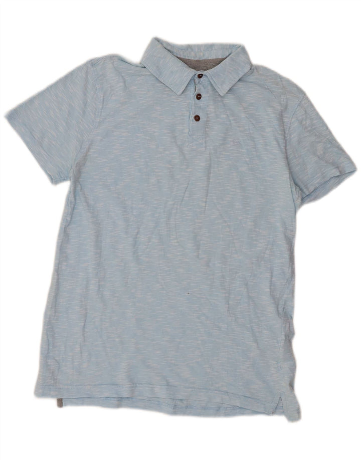 Quiksilver Herren-Poloshirt mit moderner Passform, mittelblau gefleckte Baumwolle