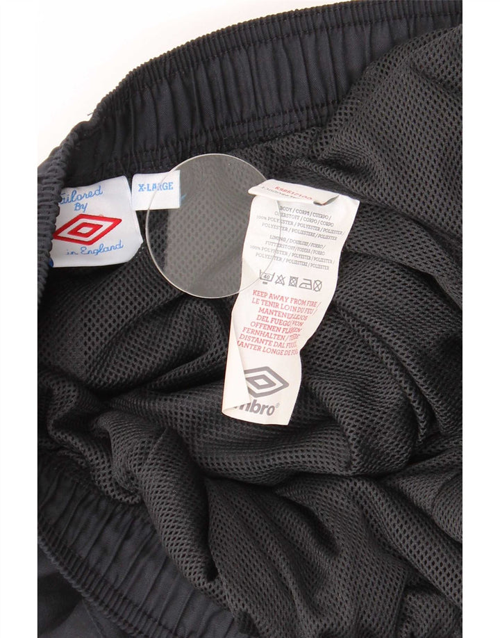 Umbro Herren-Trainingshose XL, schwarzes Polyester