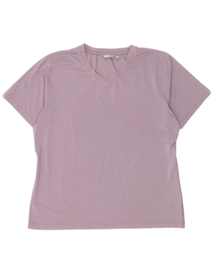 Rohan Damen T-Shirt Top UK 16 Large Lila Polyester
