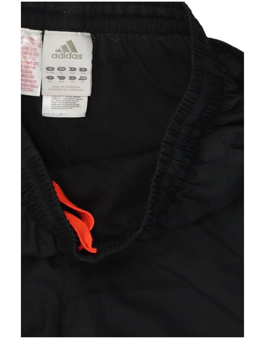 Adidas Trainingshose für Jungen, 15–16 Jahre, schwarzes Polyester