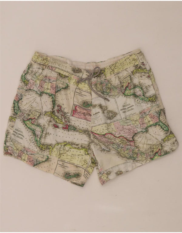 Saint Barth Herren-Badeshorts mit abstraktem Muster, 2XL, mehrfarbig