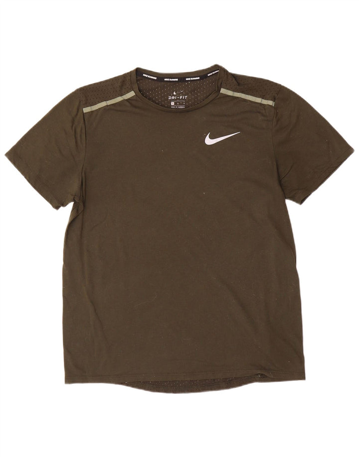 NIKE Herren Dri Fit T-Shirt Top Medium Khaki
