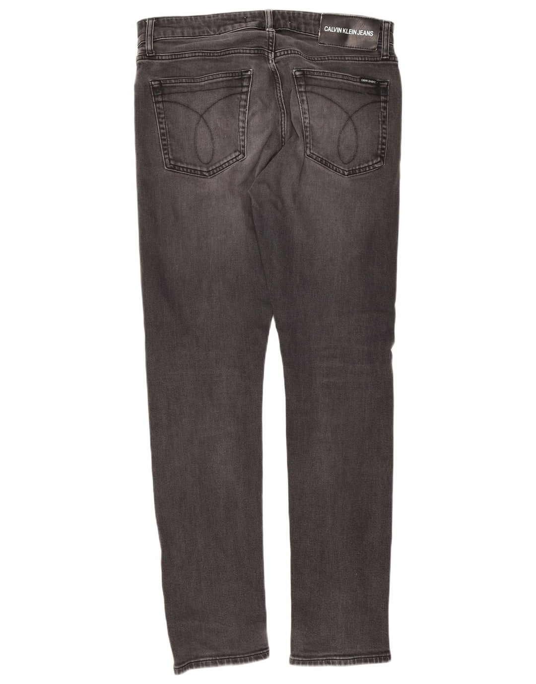 Calvin Klein Herren Slim Jeans W32 L32 Graue Baumwolle