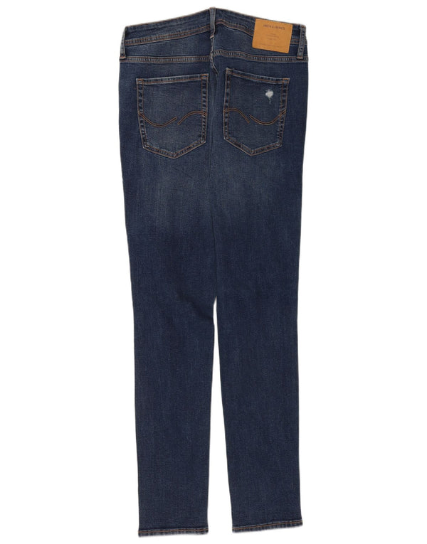 Jack & Jones Herren Liam Distressed Skinny Jeans W34 L34 Blaue Baumwolle