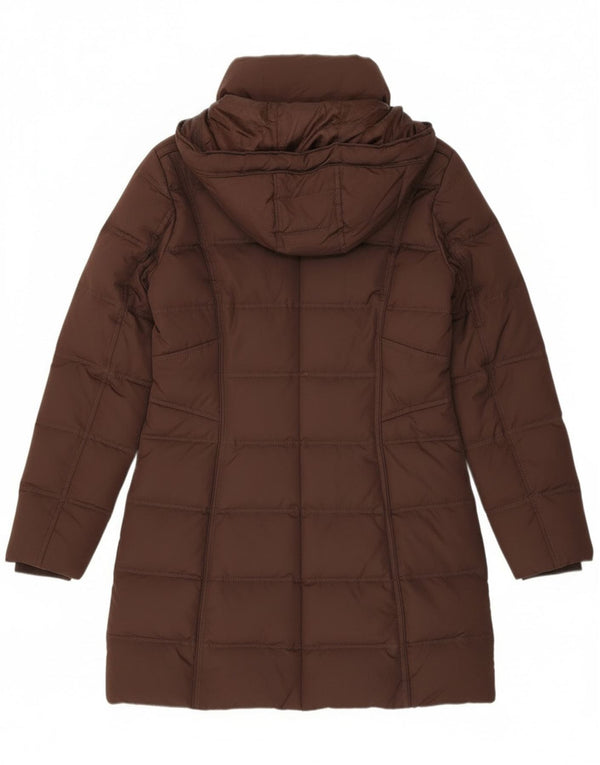 EDC Wattierter Damenmantel mit Kapuze, UK 14, Mittelbraun, Polyester