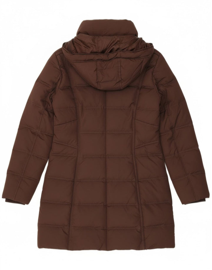 EDC Wattierter Damenmantel mit Kapuze, UK 14, Mittelbraun, Polyester