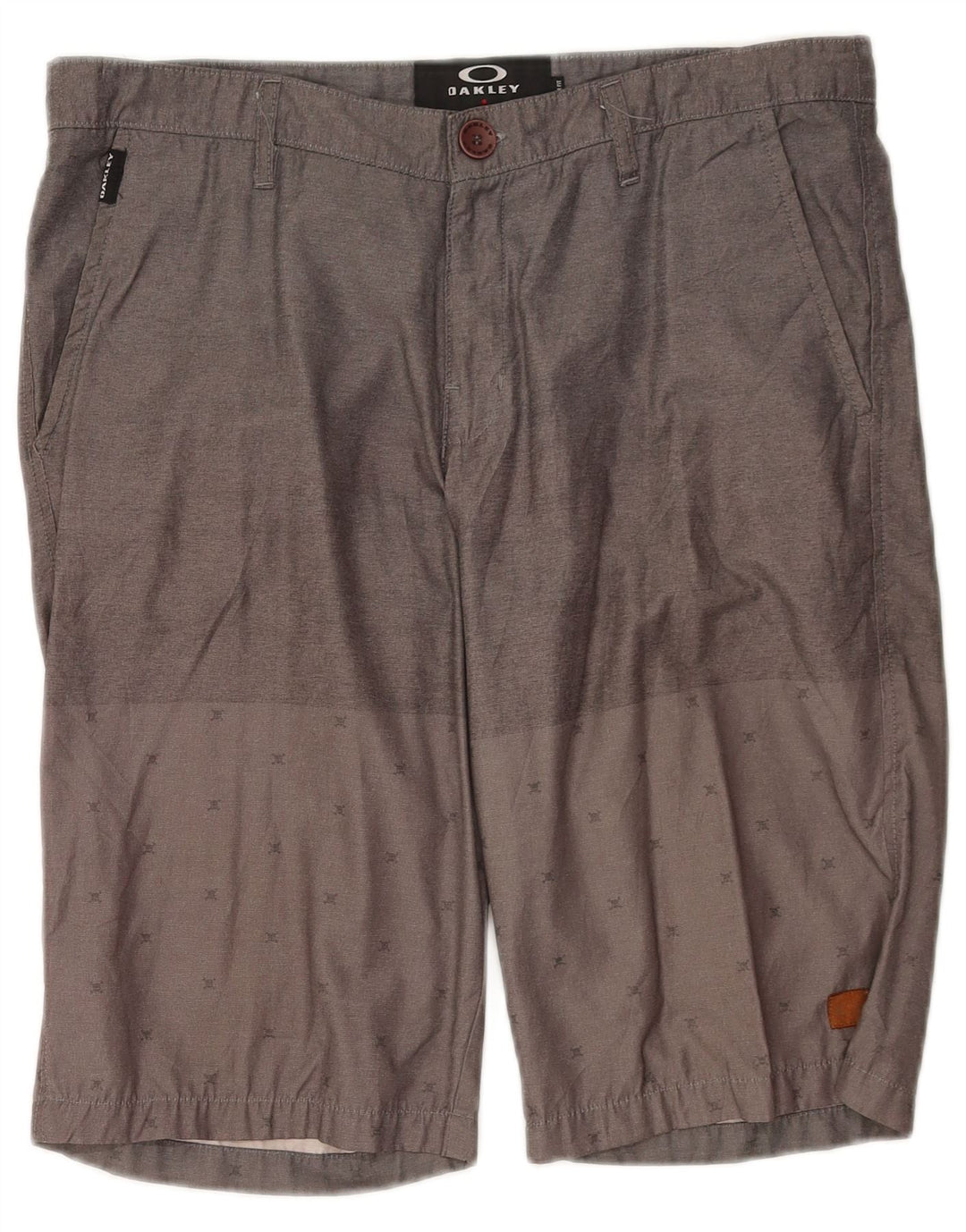 Oakley Herren-Chinoshorts mit normaler Passform, W34, große, grau gefleckte Baumwolle