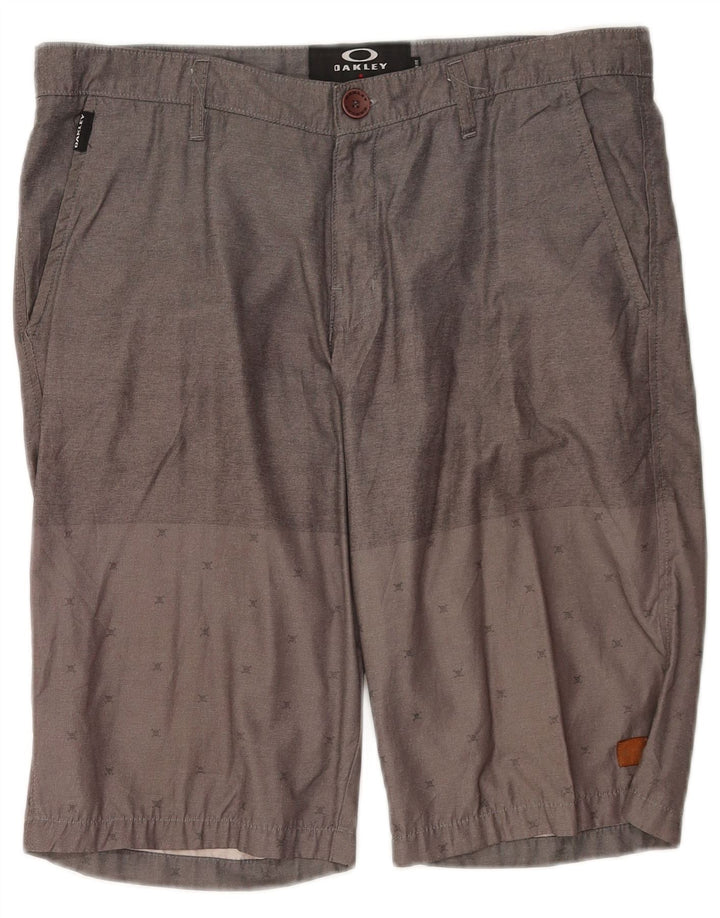 Oakley Herren-Chinoshorts mit normaler Passform, W34, große, grau gefleckte Baumwolle