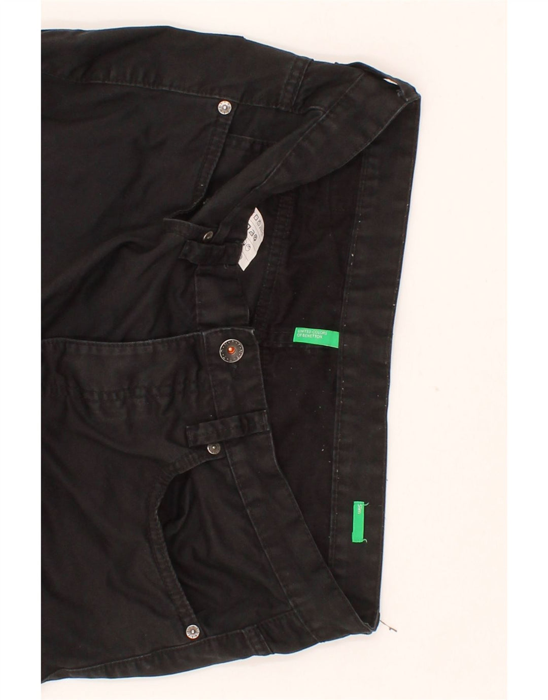 BENETTON Womens Slim Jeans IT 46 Large W32 L28 Black Cotton Vintage Benetton and Second-Hand Benetton from Messina Hembry 