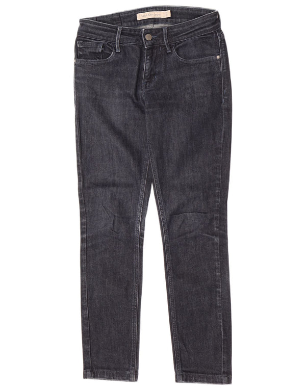Calvin Klein Damen Slim Jeans W27 L27 Marineblau Baumwolle