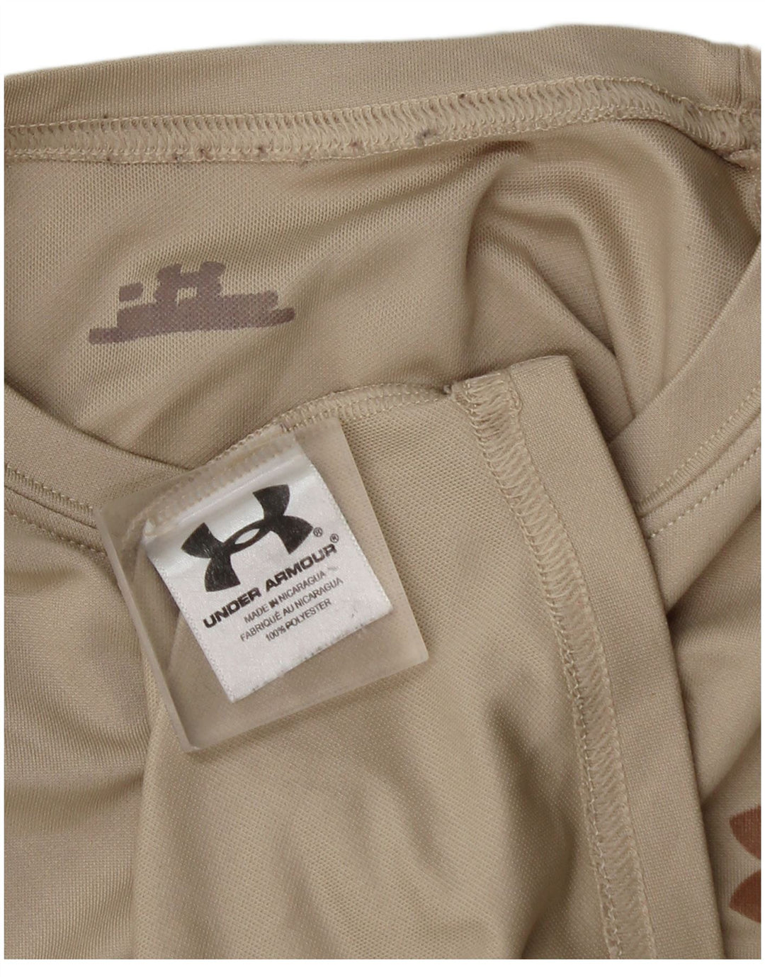 Under Armour Herren T-Shirt Top XL Beige Polyester