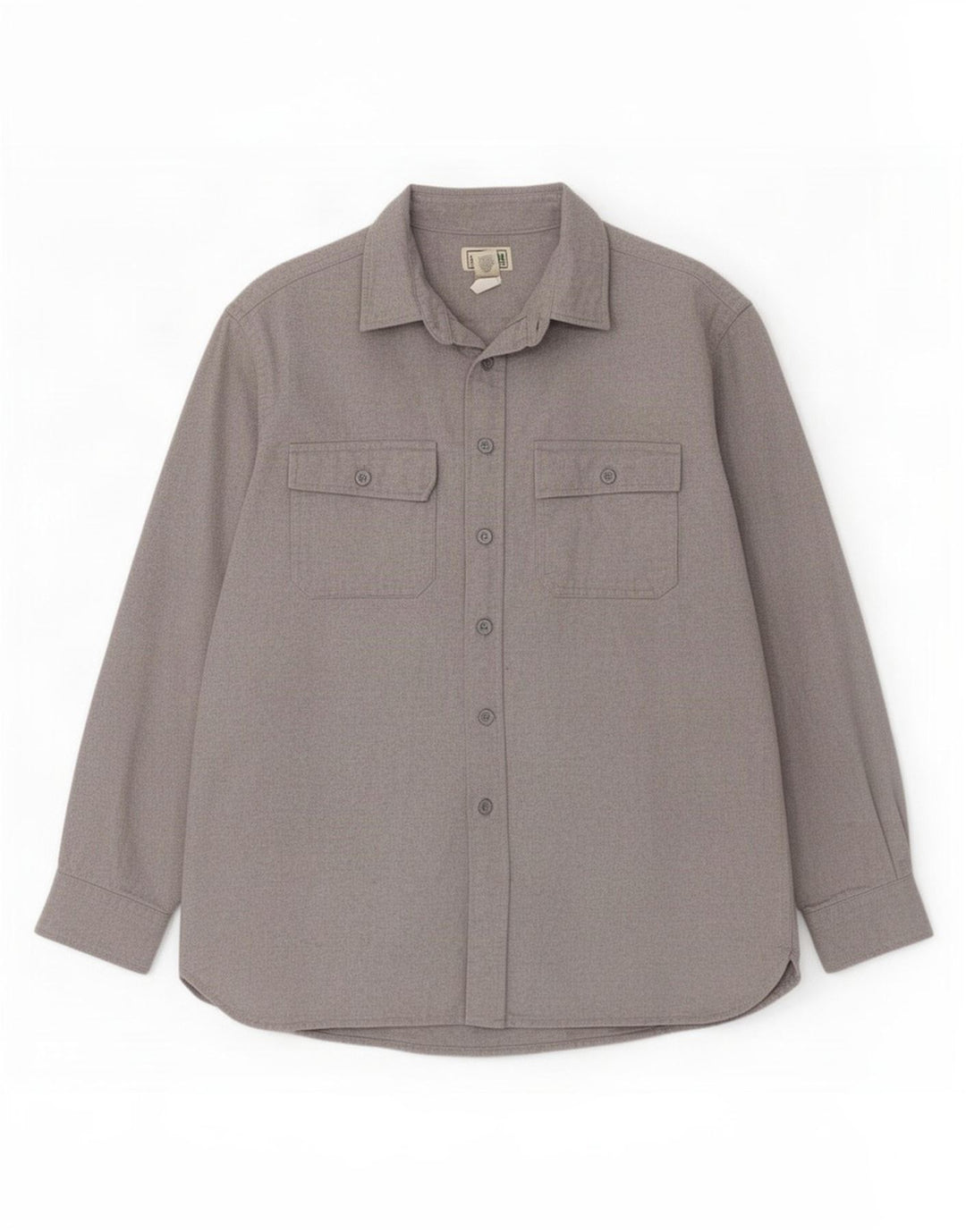 L.L.Bean Herren-Flanellhemd aus mittelgrauer Baumwolle