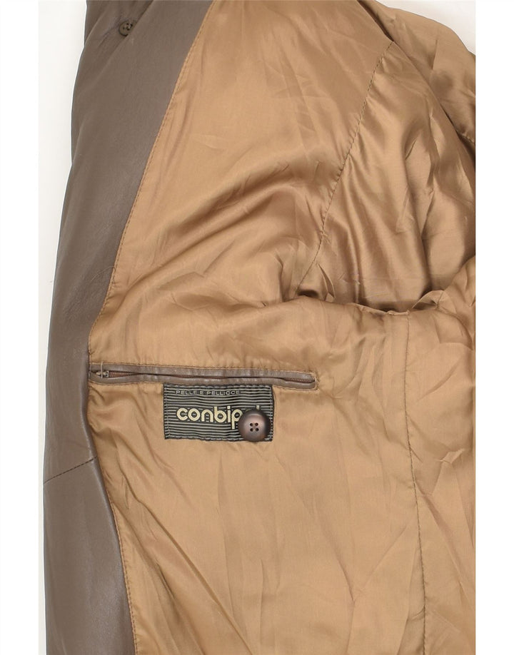 CONBIPEL Herren Lederjacke IT 46 Kleines braunes Leder