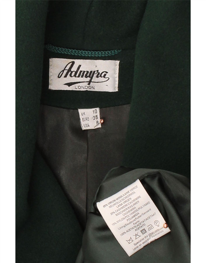 ADMYRA Womens Oversized Overcoat UK 10 Small Green Wool
