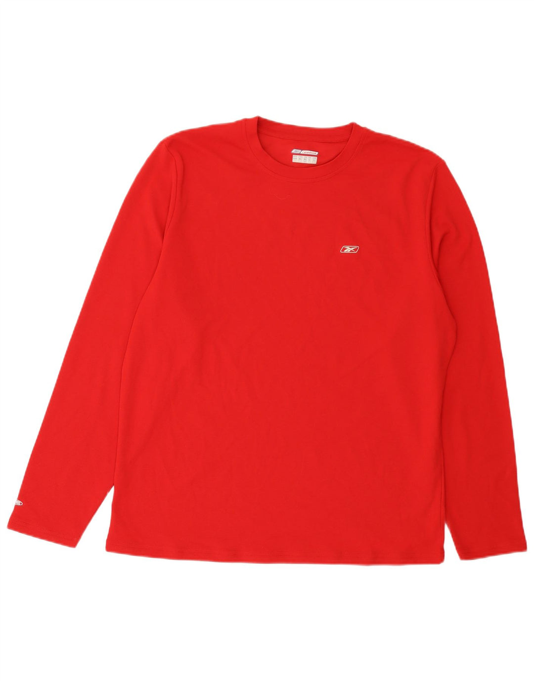 Reebok Herren-Top, langärmelig, groß, rot, Polyester