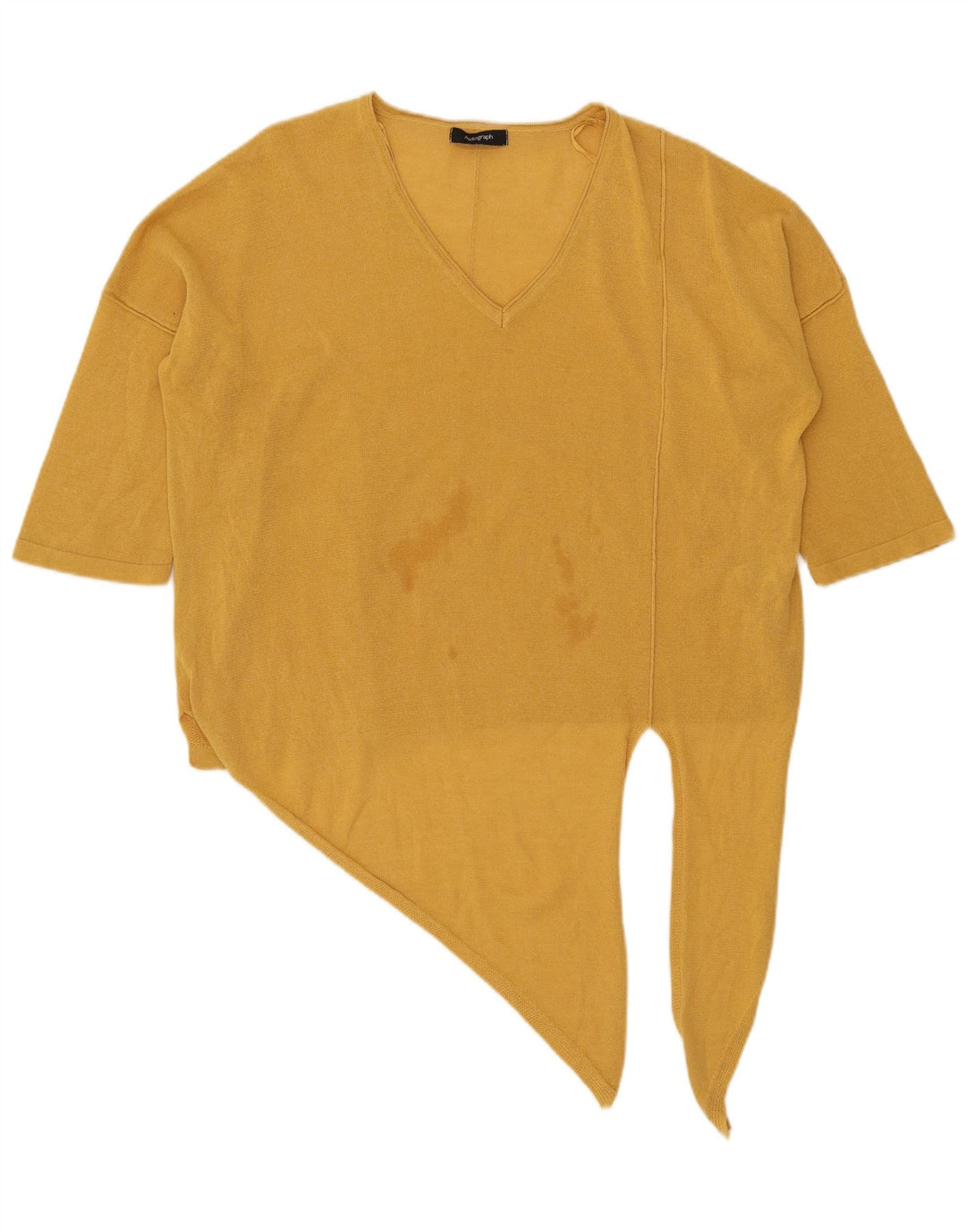Marks & Spencer Damen Autograph Crop Oversized Bluse Top UK 14 Large Gold