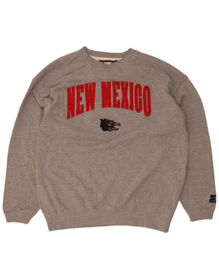 Starter Herren New Maxico State Graphic Sweatshirt Pullover Large Grau meliert