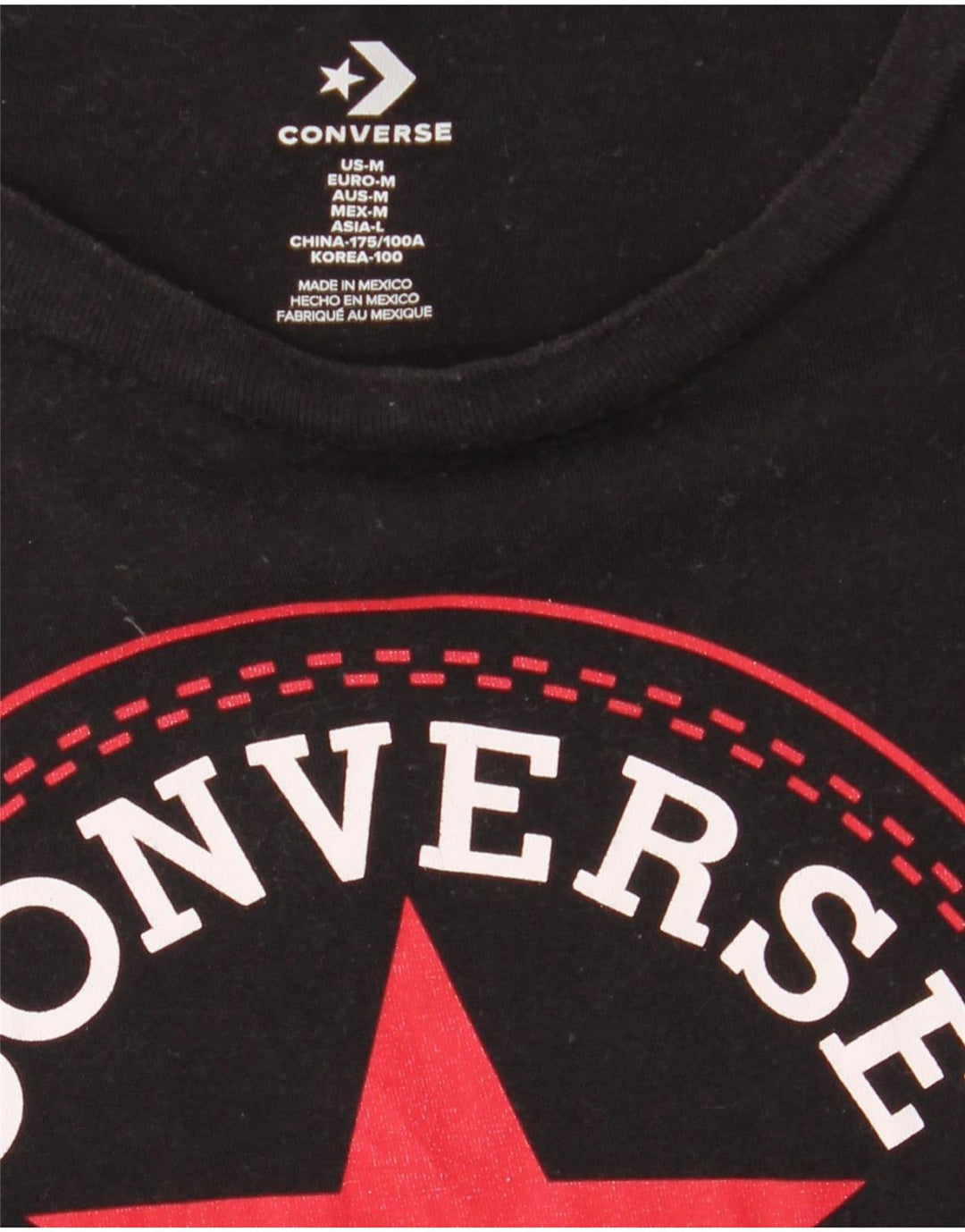 Converse Herren Chuck Taylor Graphic T-Shirt Top Medium Schwarz