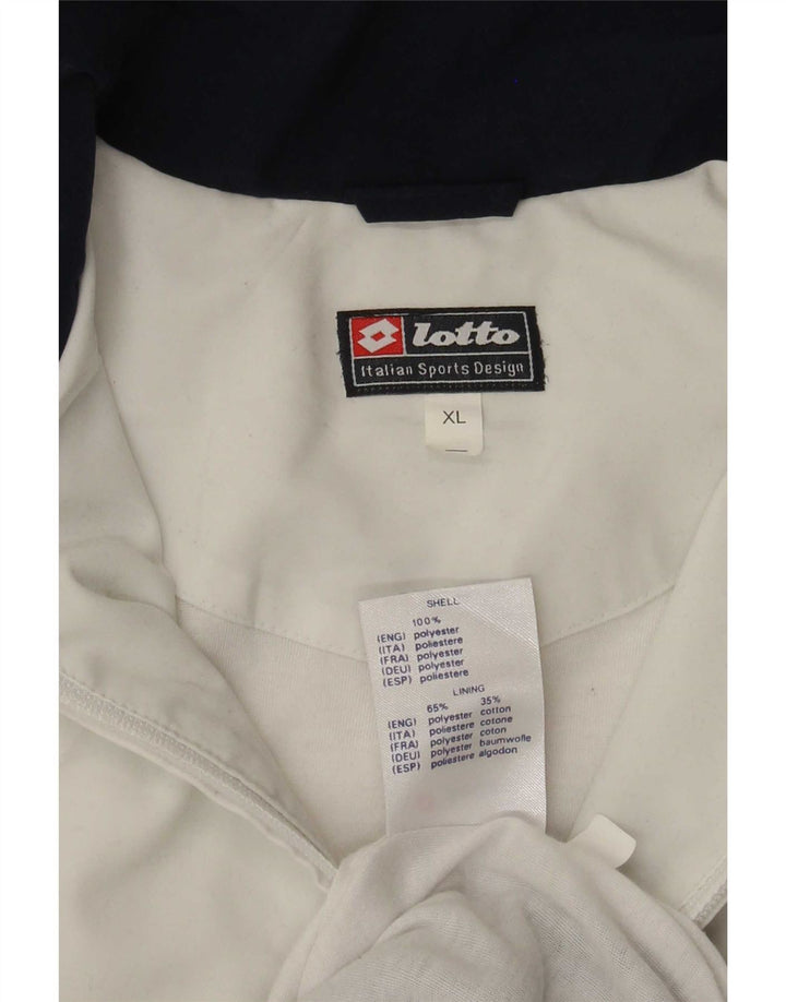 Lotto Herren-Trainingsanzug-Oberteil, Jacke, XL, Marineblau, Farbblock-Polyester