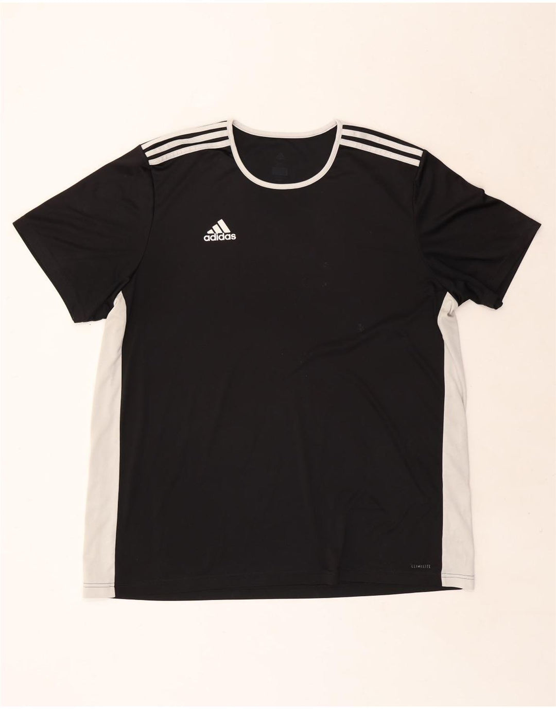 ADIDAS Herren Climalite T-Shirt Top 2XL Schwarz Farbblock
