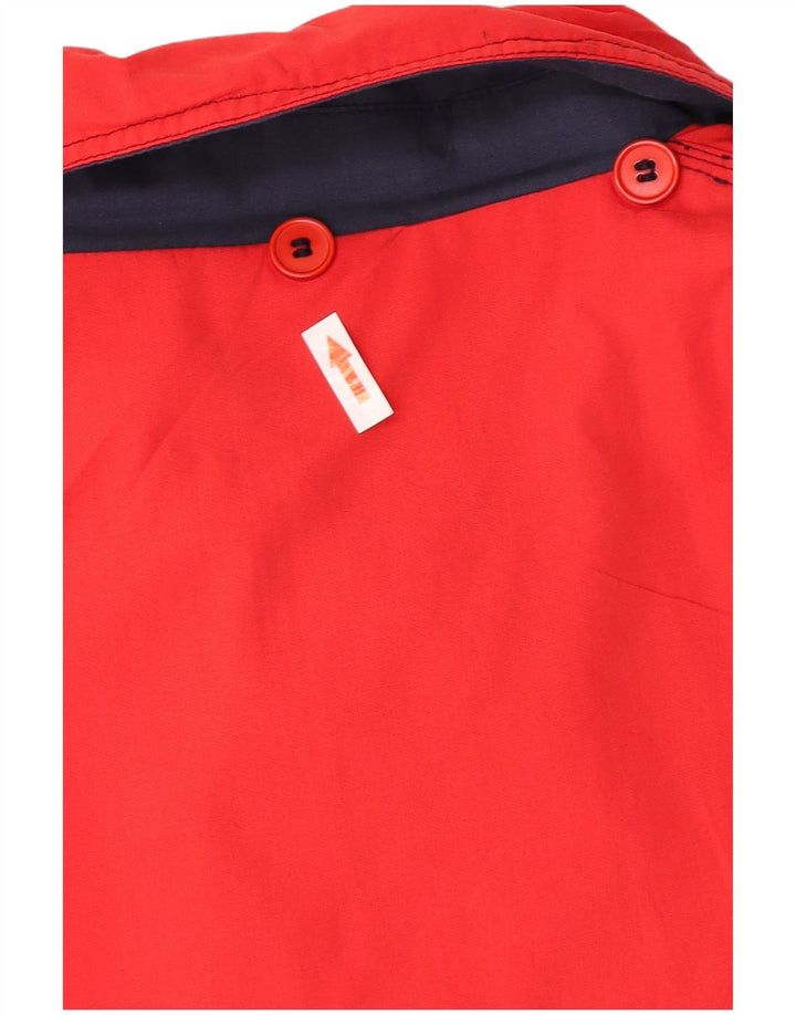 Vintage Damen Utility Jacke UK 18 XL Rot Polyester