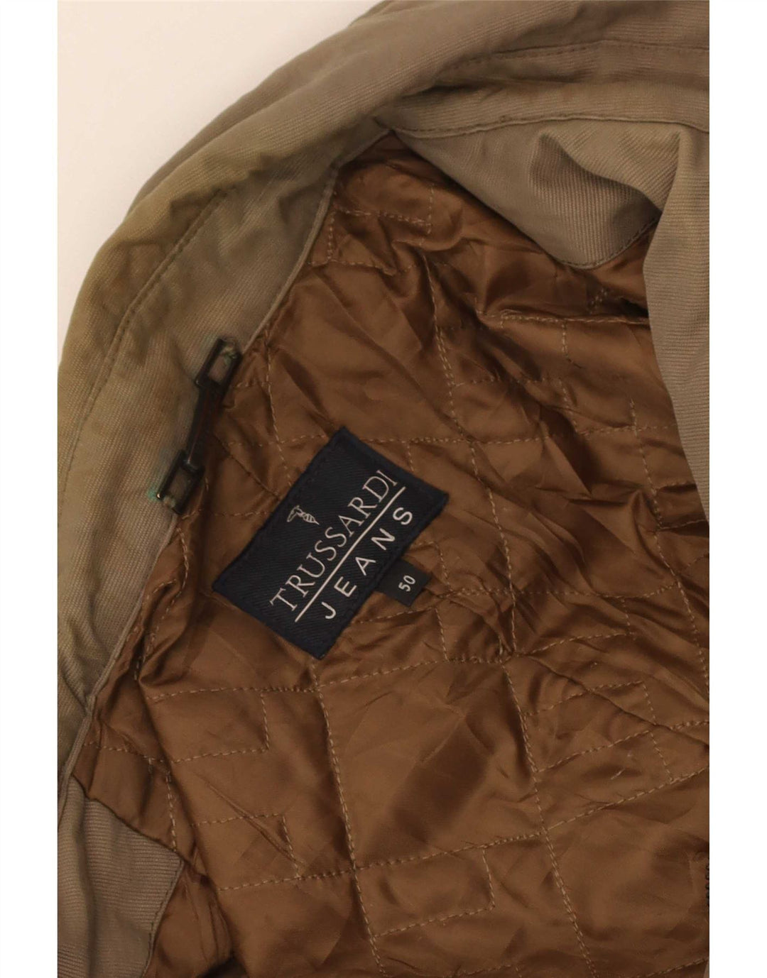 Trussardi Jeans Herren Trenchcoat IT 50 Large Khaki