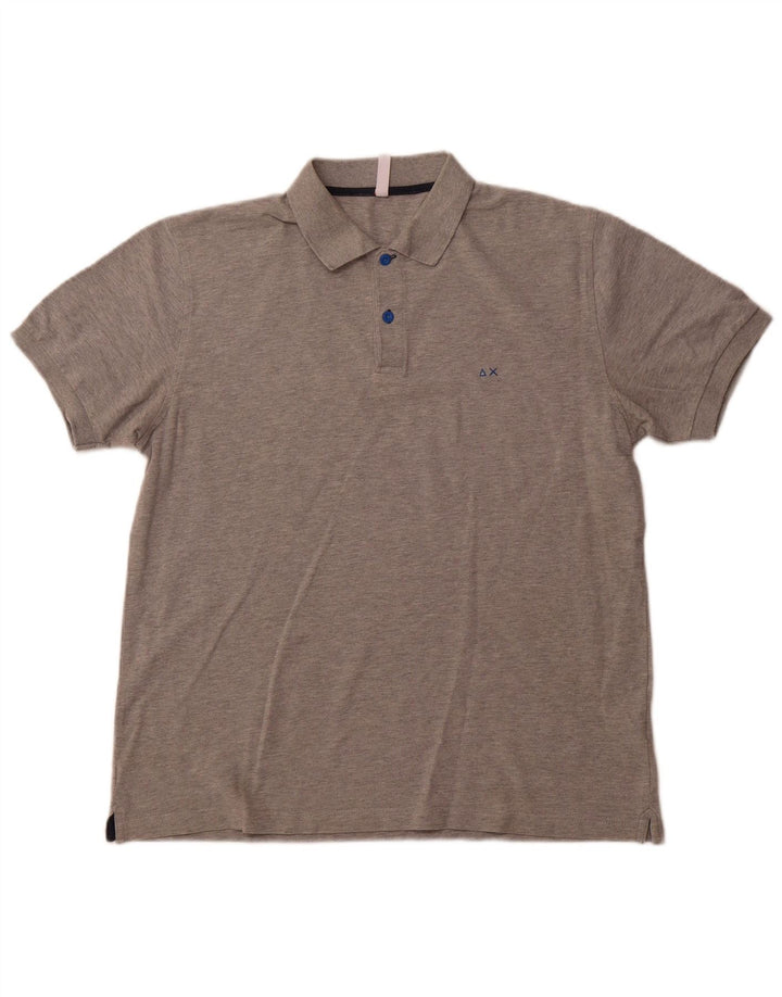 SUN68 Mens Polo Shirt XL Grey Cotton