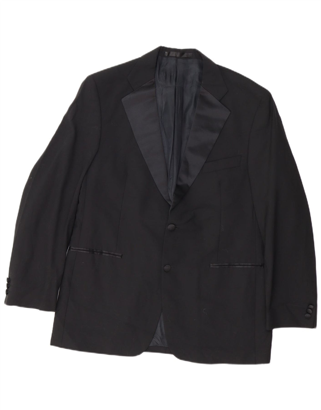 Marks & Spencer Herren-Blazer mit 2 Knöpfen, UK 38, mittelschwarze Wolle