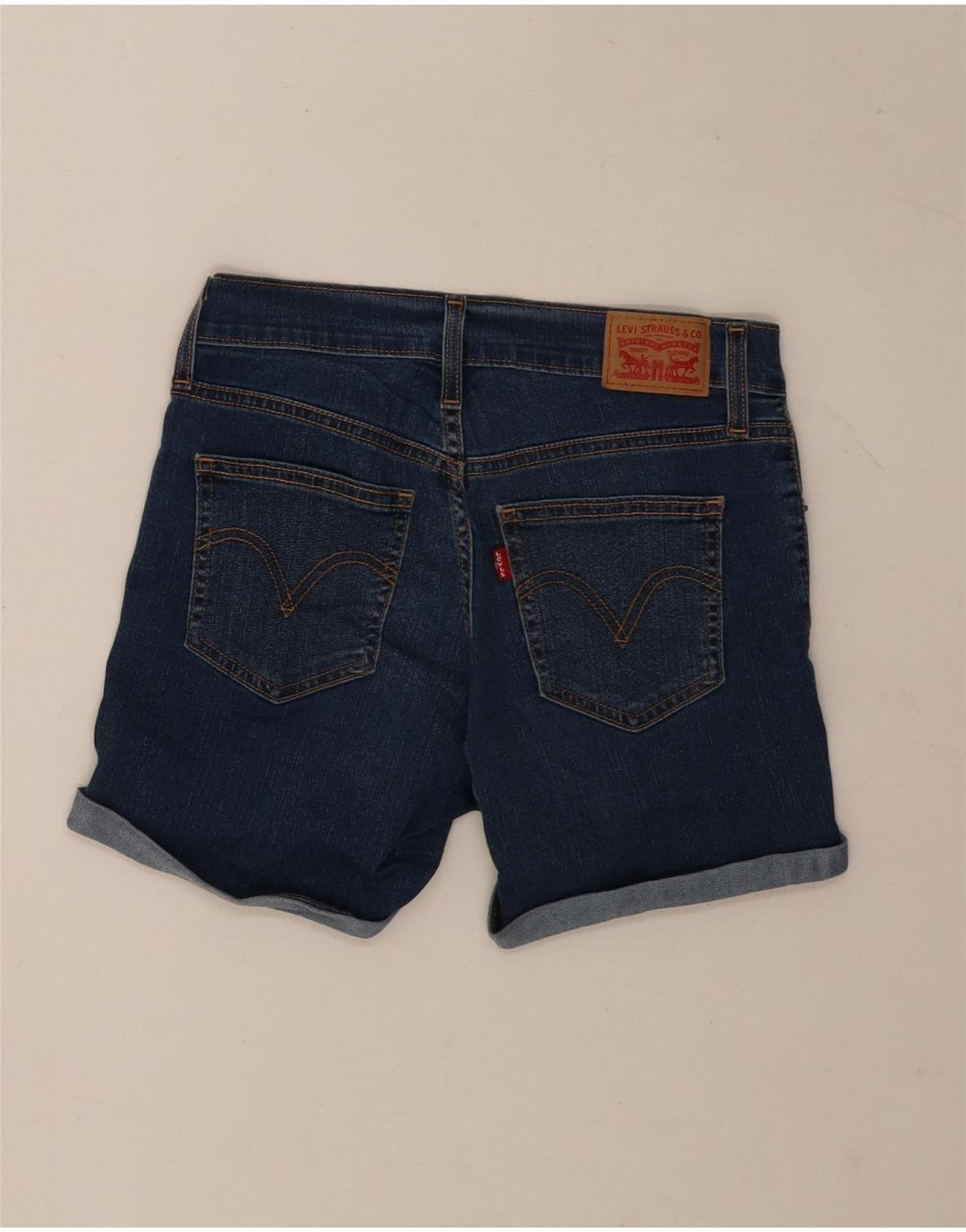 Levi's Damen-Jeansshorts W26 Small aus marineblauer Baumwolle