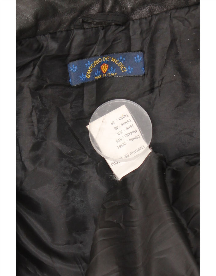 Vintage Damen Windjacke IT 48 XL Schwarz Polyester