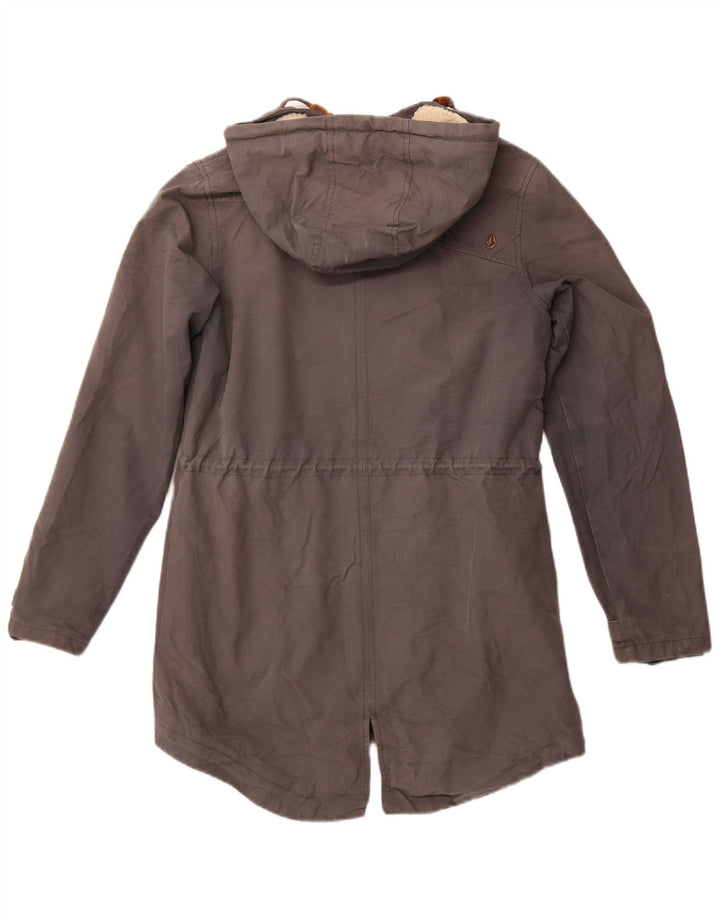 VOLCOM Damen-Sherpa-Parka mit Kapuze, US 10, große graue Baumwolle