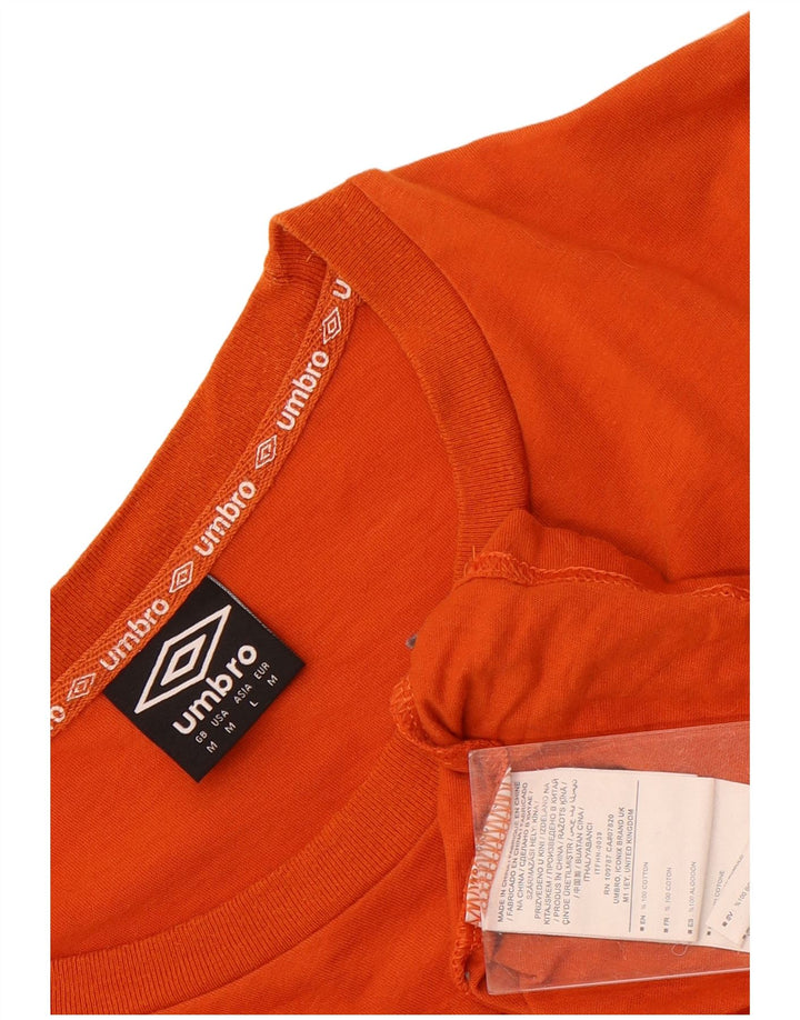 Umbro Herren Grafik-T-Shirt-Oberteil aus mitteloranger Baumwolle