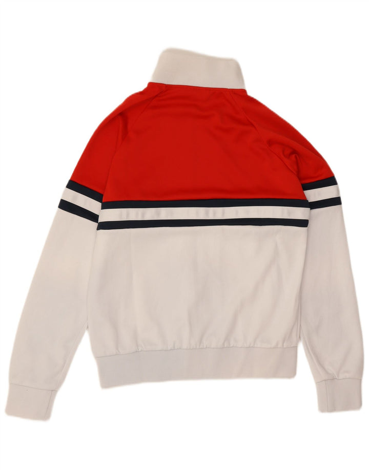 Ellesse Herren-Trainingsanzug-Oberteil, Jacke, klein, weißes Farbblock-Polyester