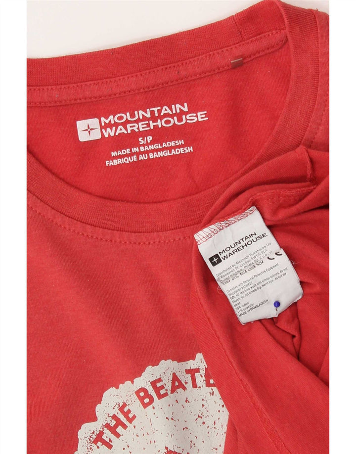 Mountain Warehouse Herren-T-Shirt mit Grafik, Größe S, Rot, Baumwolle