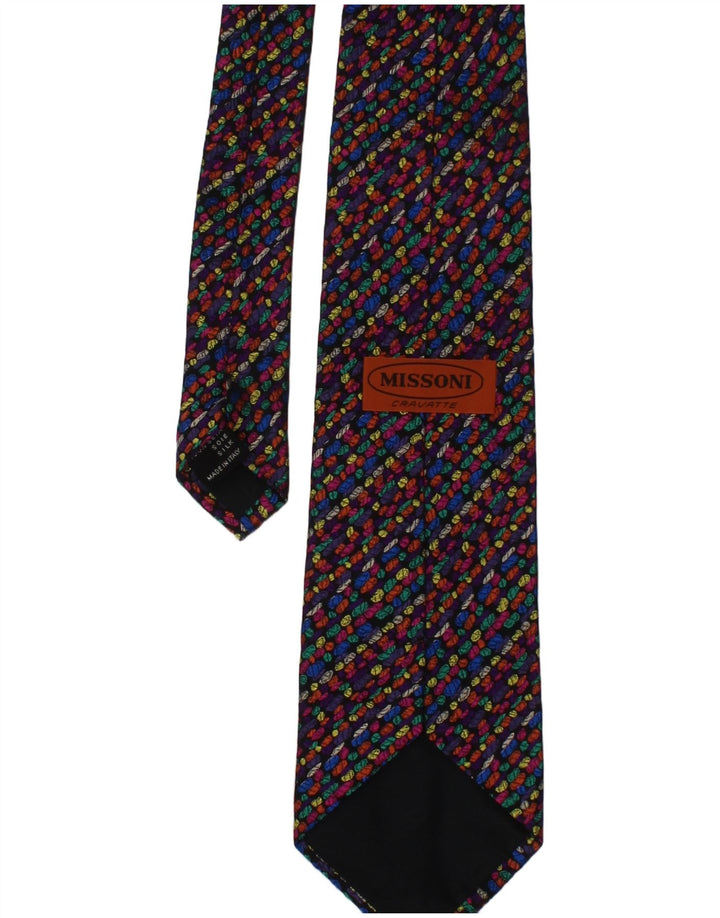 Missoni Herren Cravatte-Krawatte, Einheitsgröße, L55, mehrfarbig, geometrisch, Designer
