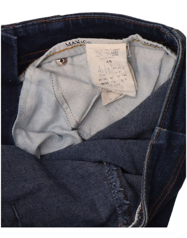 Max & Co. Damen Slim Jeans UK 8 Small W26 L32 Blaue Baumwolle
