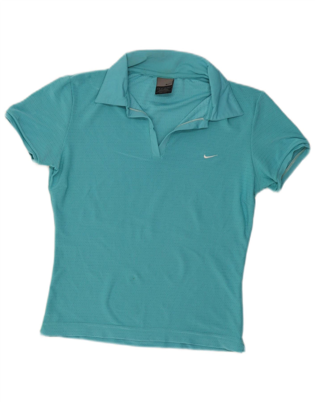 Nike Damen Dri Fit Poloshirt UK 10 Small Türkis Polyester