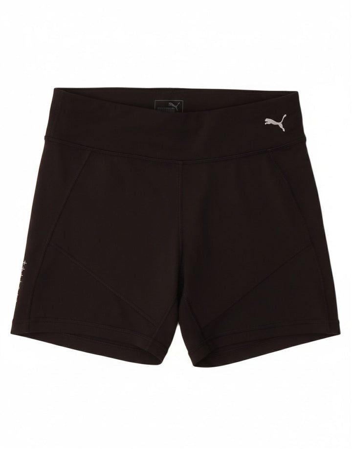 PUMA Womens Sport Shorts UK 12 Medium Black Polyester