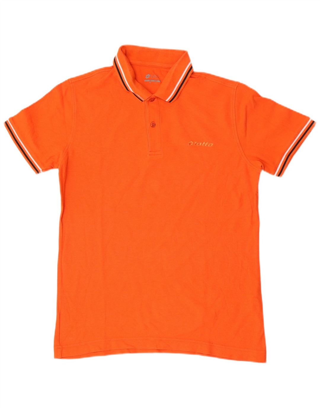 Lotto Herren Poloshirt Mittelorange gestreift