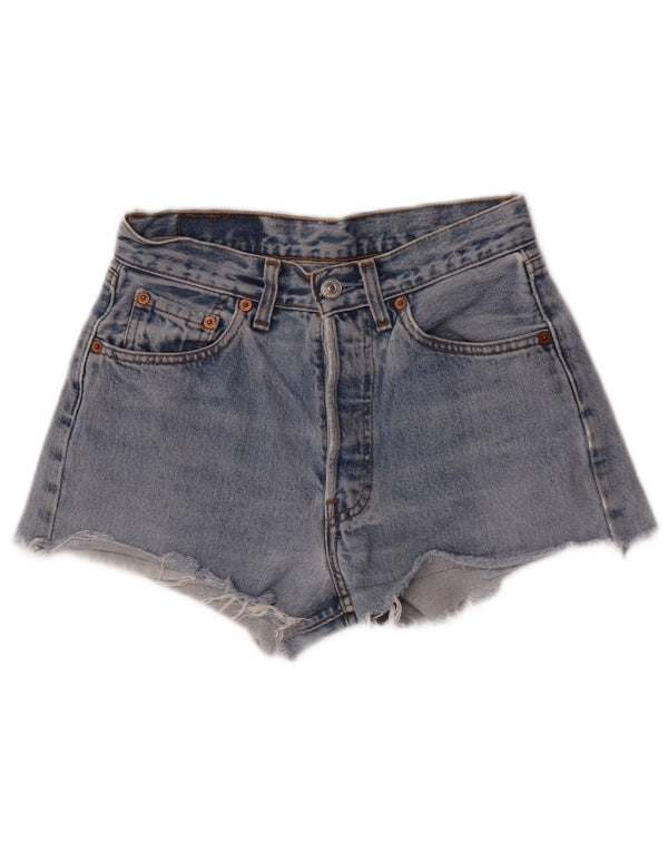 Levi's Damen 501 High Waist Denim Shorts W27 Small Blau