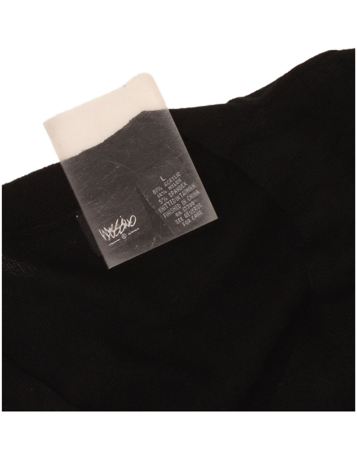 Mossimo Damen Top Langarm UK 14 Large Schwarz Acryl