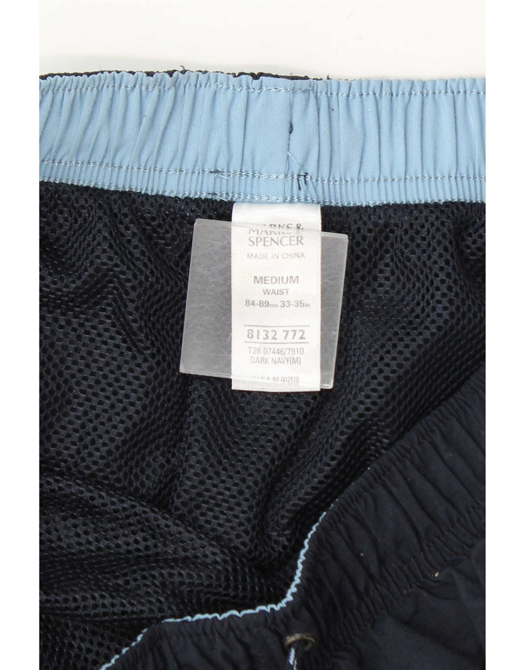 Marks & Spencer Herren-Badeshorts, mittelgroß, Marineblau, Farbblock