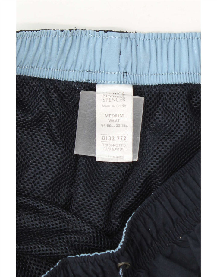 Marks & Spencer Herren-Badeshorts, mittelgroß, Marineblau, Farbblock