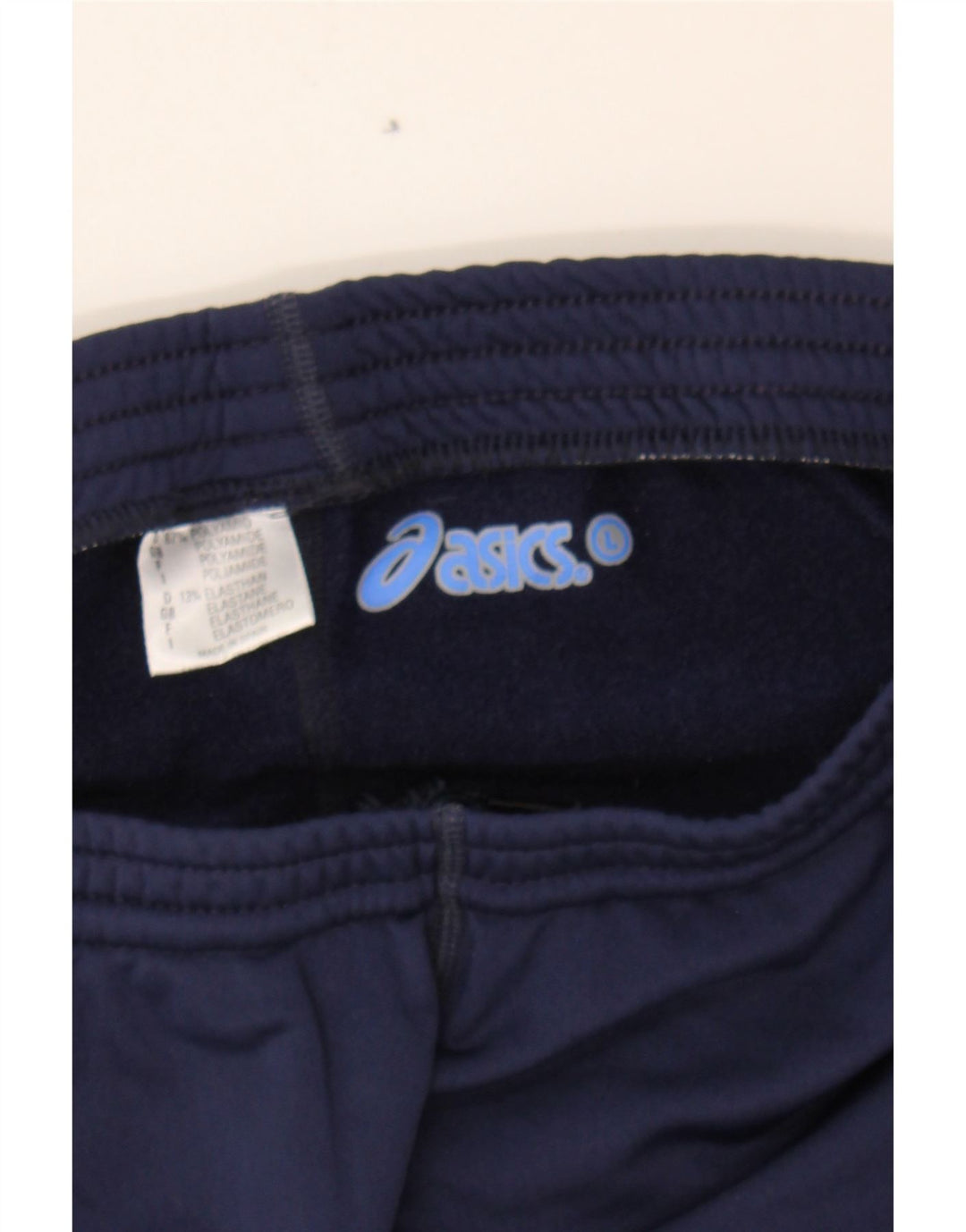 ASICS Womens Tracksuit Trousers Large  Navy Blue Polyamide Vintage Asics and Second-Hand Asics from Messina Hembry 